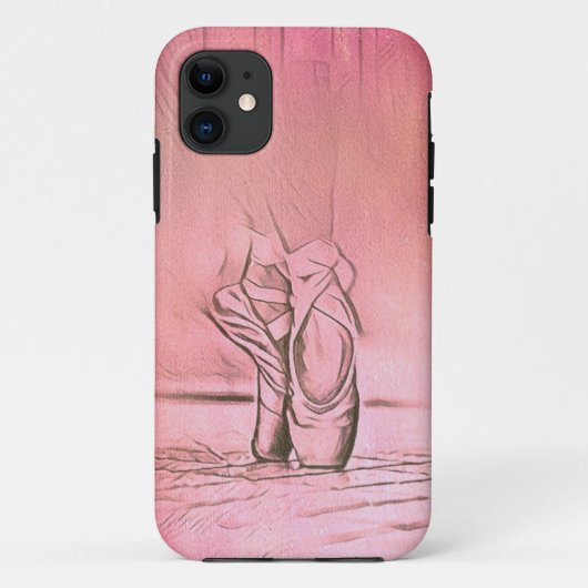 Roze balletschoenen op Pointe Case-Mate iPhone Case (Achterkant)