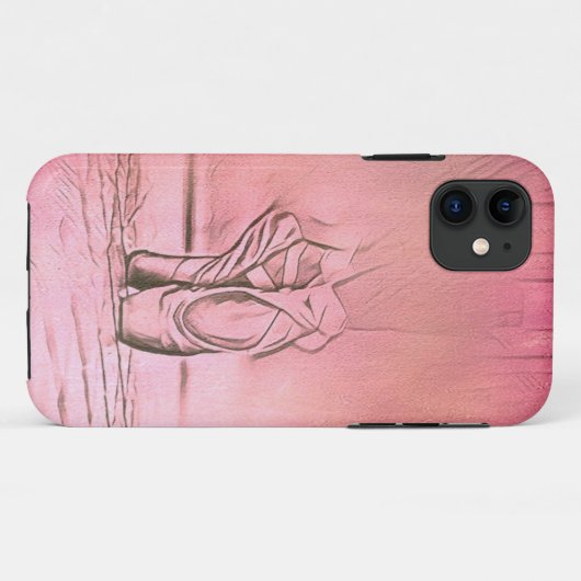 Roze balletschoenen op Pointe Case-Mate iPhone Case (Achterkant (horizontaal))