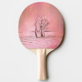 Roze balletschoenen op Pointe Dancing Girl Tafeltennisbatje (Achterkant)