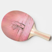 Roze balletschoenen op Pointe Dancing Girl Tafeltennisbatje (Zijkant)
