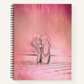 Roze balletschoenen op Pointe Notitieboek (Voorkant)