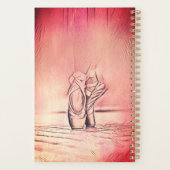 Roze balletschoenen op Pointe Planner (Achterkant)