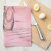 Roze balletschoenen op Pointe Theedoek (Quarter Fold)