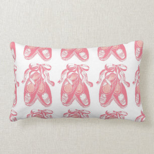 Roze balletschoenen Patroonluis Lumbar Pillow Kussen