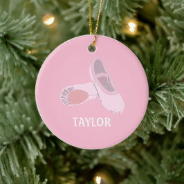 Roze balletschoenen Persoonlijke foto Keramisch Ornament