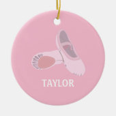 Roze balletschoenen Persoonlijke foto Keramisch Ornament (Voorkant)