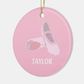 Roze balletschoenen Persoonlijke foto Keramisch Ornament (Links)