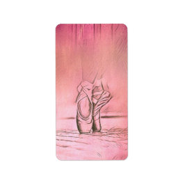 Roze balletschoenen Retouradreslabel Etiket