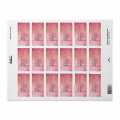 Roze balletschoenen Retouradreslabel Etiket (Full Sheet)