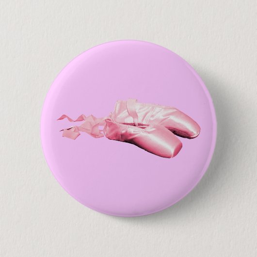 Roze balletschoenen ronde button 5,7 cm (Voorkant)
