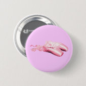 Roze balletschoenen ronde button 5,7 cm (Voorkant /achterkant)
