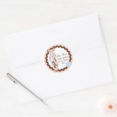 Roze balletschoenen ronde sticker (Envelop)