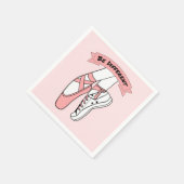 Roze balletschoenen servet (Hoek)