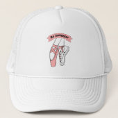 Roze balletschoenen trucker pet (Voorkant)