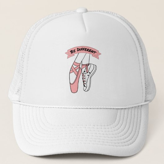 Roze balletschoenen trucker pet (Voorkant)