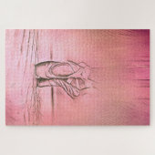 Roze balletschoenen verfijnd Ballerina Legpuzzel (Horizontaal)