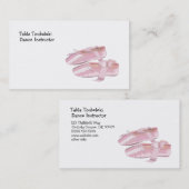 Roze balletschoenen visitekaartje (Voorkant / Achterkant)
