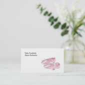 Roze balletschoenen visitekaartje (Staand voorkant)