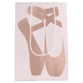 Roze Balletschoentjes Ballerina Roos Gold Party Medium Cadeauzakje (Achterkant)