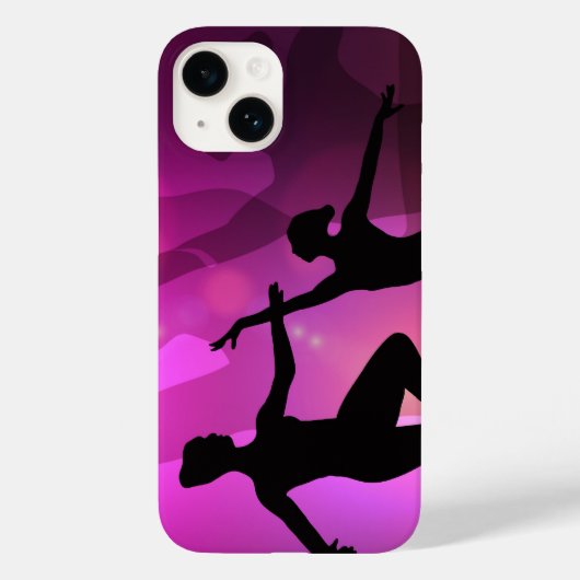 Roze balletschoon balletdanseres silhouet laptopho Case-Mate iPhone case (Achterkant)