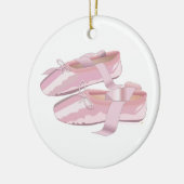 Roze balletschotels Sjabloon voor versiering Keramisch Ornament (Links)