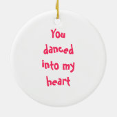 Roze balletschotels Sjabloon voor versiering Keramisch Ornament (Achterkant)