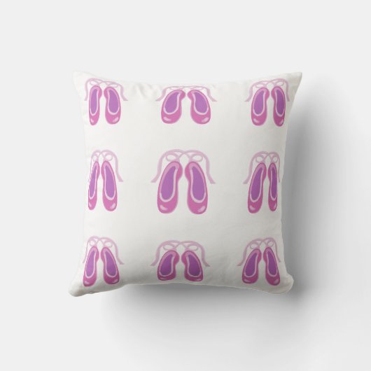 Roze balletslippers kussen (Achterkant)