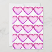 Roze Ballon 1e Verjaardagsfeestuitnodiging Kaart (Achterkant)