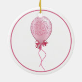 Roze ballon 2 keramisch ornament (Achterkant)