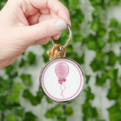 Roze ballon 2 sleutelhanger (Hand)