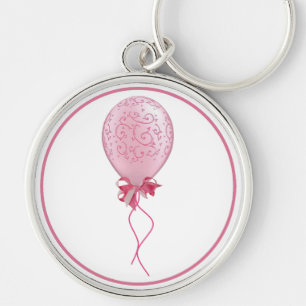 Roze ballon 2 sleutelhanger