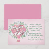 Roze ballon Baby shower Boek Kaart Boek (Voorkant / Achterkant)