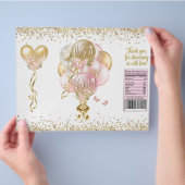 Roze ballon Baby shower Chip Bag Wrappers Flyer (Hand)