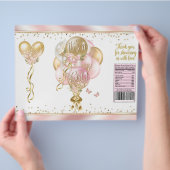 Roze ballon Baby shower Chip Bag Wrappers Flyer (Hand)