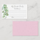 Roze ballon Baby shower familietradities Informatiekaartje (Voorkant / Achterkant)