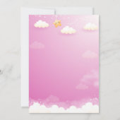 Roze ballon Beer Baby shower Kaart (Achterkant)