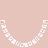 Roze Ballon Beer Happy Birthday 3 bunting banner