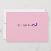 Roze Ballon blauwe cupcake Verjaardag Uitnodiging (Achterkant)