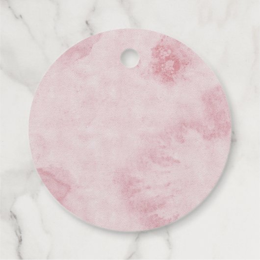 Roze ballon botanische bladeren Baby shower Bedankjes Labels (Achterkant)