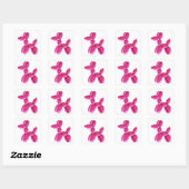 Roze ballon Dog Sticker (Vel)