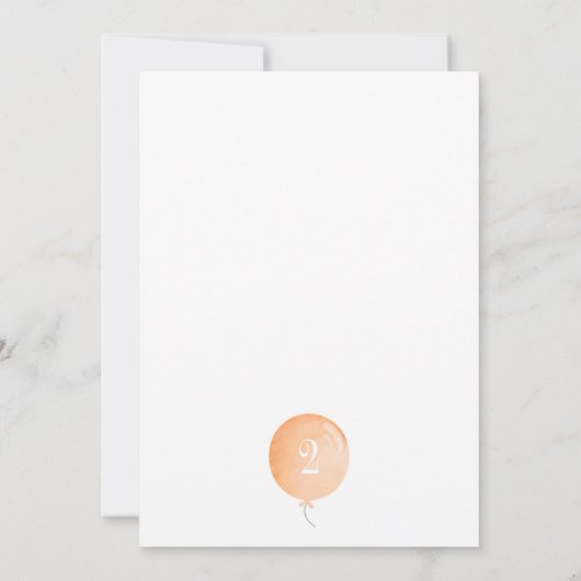 Roze ballon Eerste uitnodiging van de Dag (Achterkant)