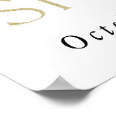 Roze ballon, Eucalyptus, Baby shower Welkom Poster (Hoek)