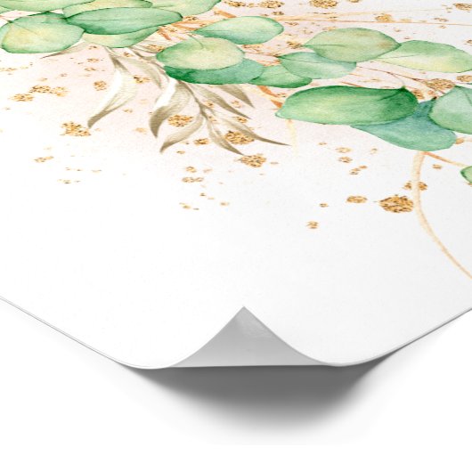 Roze ballon Eucalyptus Foliage Garland Favors Poster (Hoek)