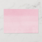 Roze ballon eucalyptus greenery display douche informatiekaartje (Achterkant)