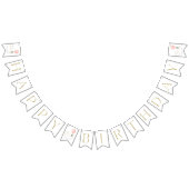 Roze ballon, eucalyptus, groen, eerste verjaardag vlaggetjes (Alle)