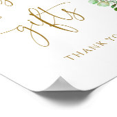 Roze Ballon Eucalyptus Kaarten en Cadeau Poster (Hoek)