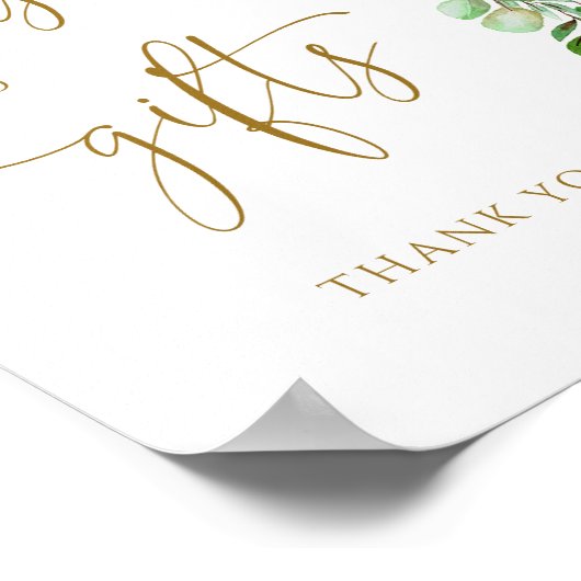 Roze ballon eucalyptus Kaarten en geschenk Poster (Hoek)