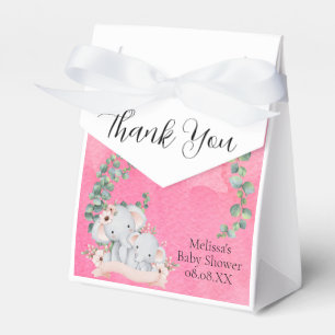 Roze ballon eucalyptus olifant dank u bedankdoosjes