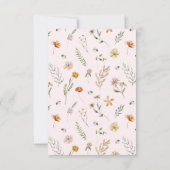 Roze Ballon Floral Baby shower Dank u kaart (Achterkant)