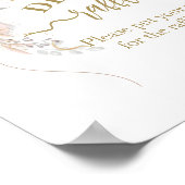 Roze Ballon Floral Eucalyptus Baby shower luier Poster (Hoek)